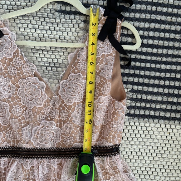 NWOT Self-Portrait Rose Pink Lace Sleeveless Dress - Picture 15 of 16